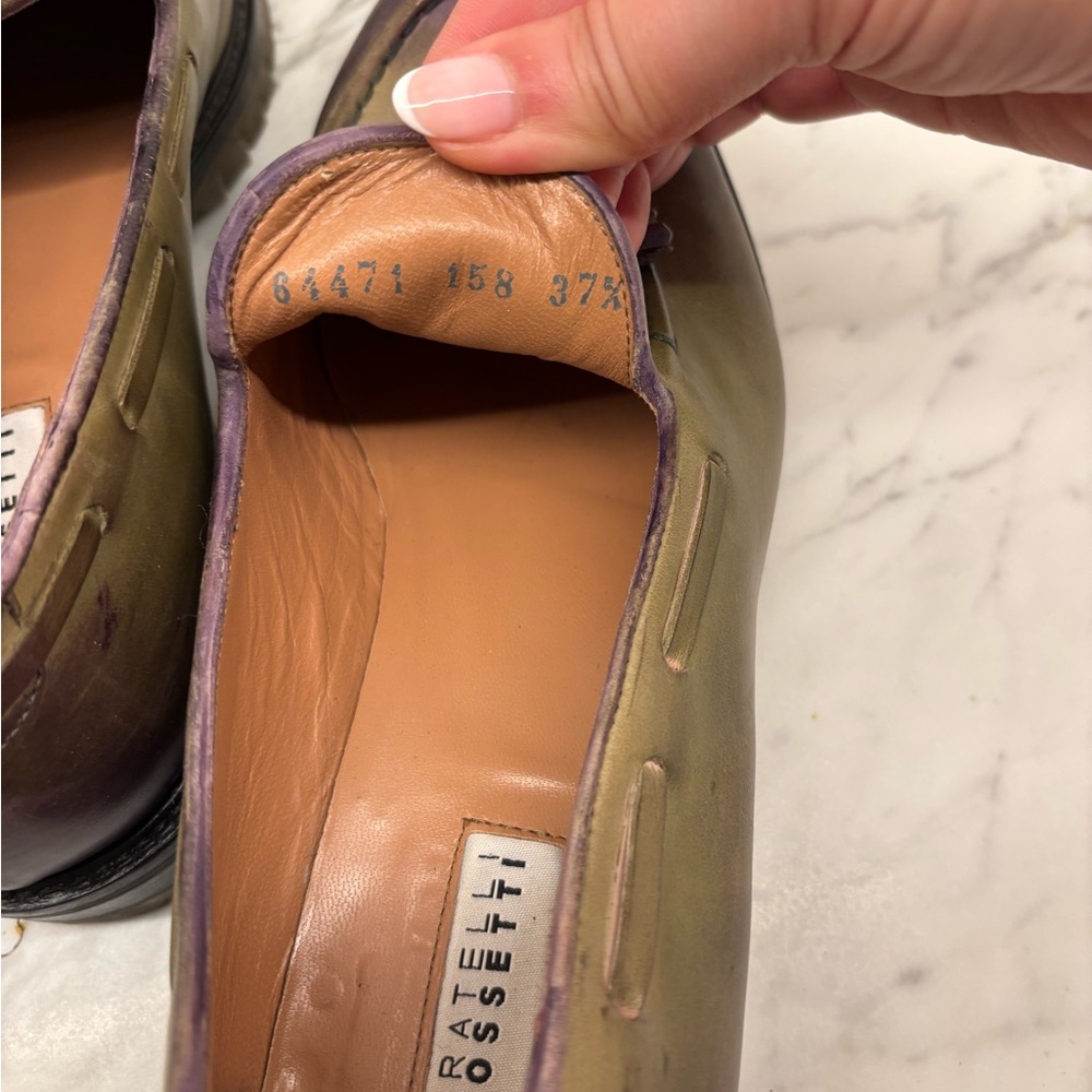 Fratelli Rossetti Green and Purple Loafers with Gradient Design - Picture 6 of 6